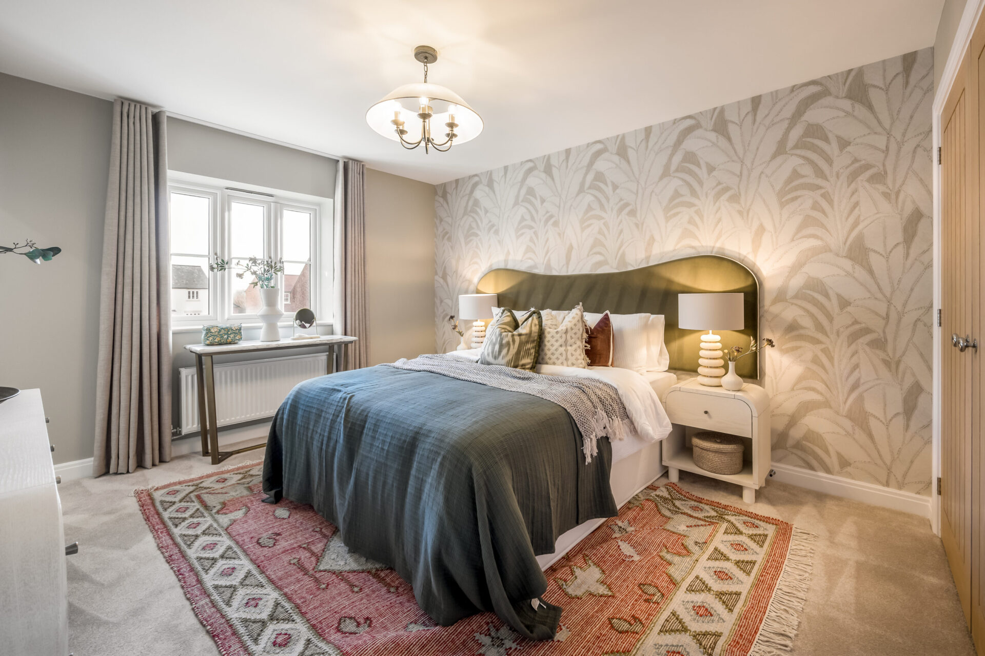 View of the principal bedroom inside the Morden home by Wyatt Homes.