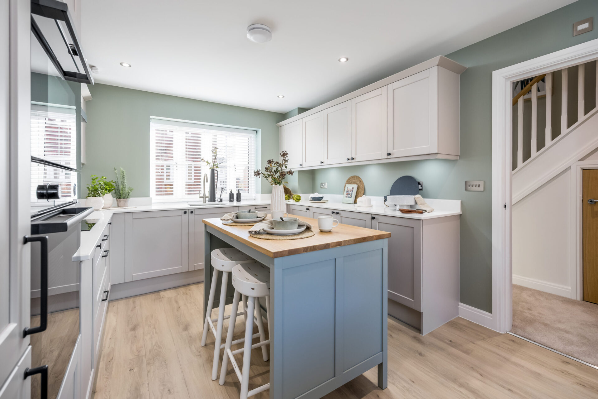 A view of the kitchen inside the Morden home by Wyatt Homes.