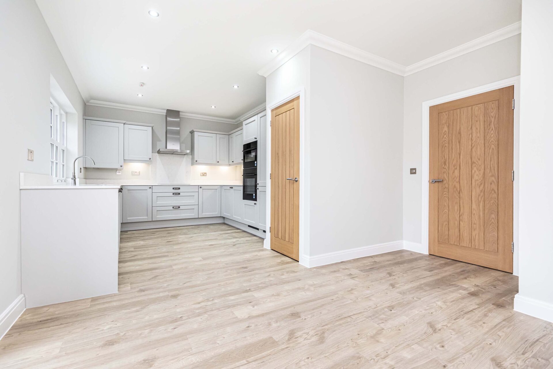 View of the kitchen and diner inside Plot 110 at Rivers Edge in Wimborne