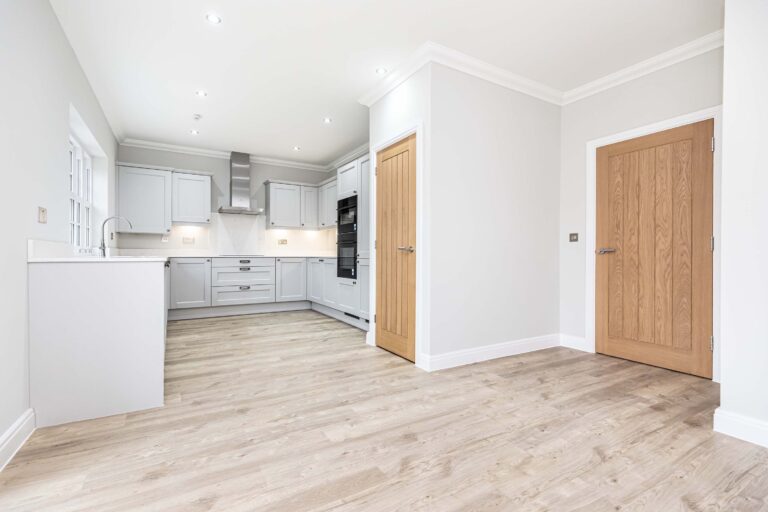 View of the kitchen and diner inside Plot 110 at Rivers Edge in Wimborne